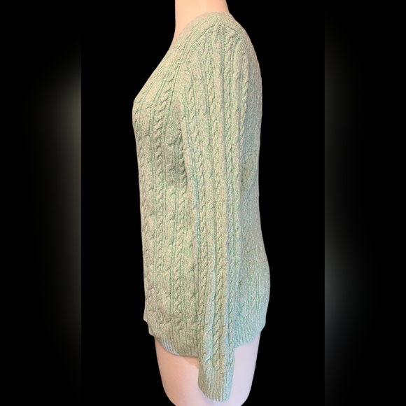 Croft & Barrow size L teal sweater - Picture 2 of 7
